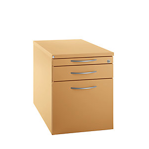 HANNA - Rollcontainer, 1 Utensilienschub, 1 Materialschub, 1 Hängeregistratur, Dekor Buche.