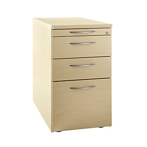 HANNA - Standcontainer, 1 Utensilienschub, 2 Materialschübe, 1 Hängeregistratur, Dekor Ahorn.