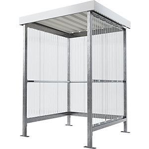 Überdachung, Überdachung dreiseitig, BxT 1500 x 1500 mm, feuerverzinkt.