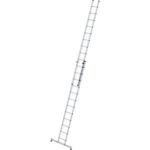 Anlegeleiter höhenverstellbar, Schiebeleiter, 2-teilig, 2 x 12 Sprossen, mit nivello®-Traverse.