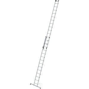Anlegeleiter höhenverstellbar, Seilzugleiter, 2-teilig mit nivello®-Traverse, 2 x 14 Sprossen.