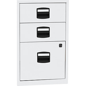 Beistellschrank PFA, 2 Schubladen, 1 Hängeregistratur, verkehrsweiß.