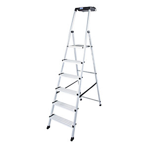 Alu-Stufenstehleiter, mit MultiGrip-System, 6 Stufen.