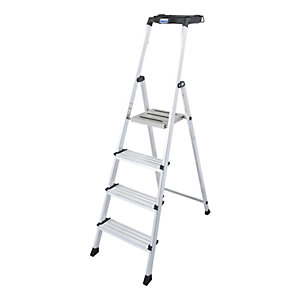 Alu-Stufenstehleiter, mit MultiGrip-System, 4 Stufen.