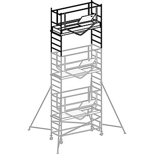 Fahrgerüst ADVANCED SAFE-T 7070, Erweiterungsmodule, Plattform 1,58 x 0,61 m, Modul 3.