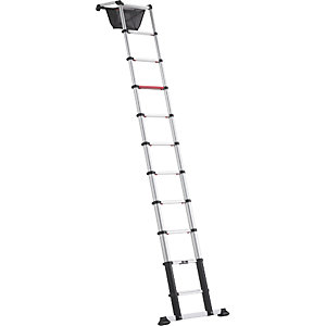 Teleskop-Anlegeleiter, Smart Up Pro, 11 Sprossen, Länge 3,2 m.