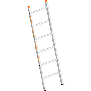 Alu-Anlegeleiter, mit Sprossen, Breite 450 mm, 6 Sprossen.