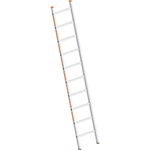 Alu-Anlegeleiter, mit Sprossen, Breite 450 mm, 10 Sprossen.