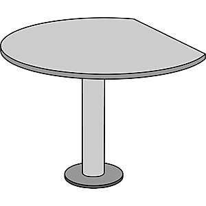 STATUS - Anbautisch, Ø 1100 mm, Buche-Dekor.