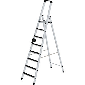 Stufen-Stehleiter CLIP-STEP, einseitig begehbar, geriffelt, 8 Stufen.