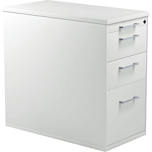 Schubladencontainer mit Sockel, Höhe 720 mm, 2 Materialschübe, 1 Hängeregistratur, lichtgrau / lichtgrau / lichtgrau.