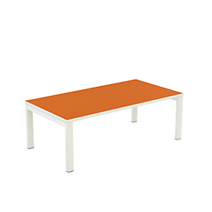 Beistelltisch easyDesk®, HxBxT 400 x 1140 x 600 mm, orange.