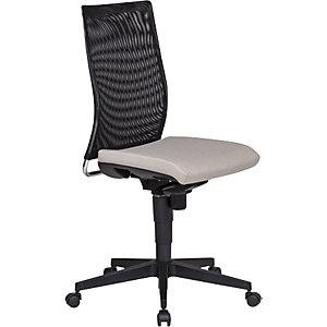 Bürostuhl Hamilton, Synchronmechanik, beige, Netzrücken.