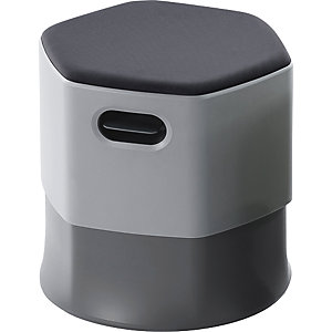 Hocker VICTORIA, höhenverstellbar 440 - 560 mm, anthrazit.