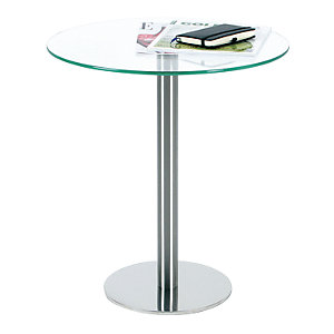 Beistelltisch, rund, HxØ 550 x 495 mm, Glasplatte klar.