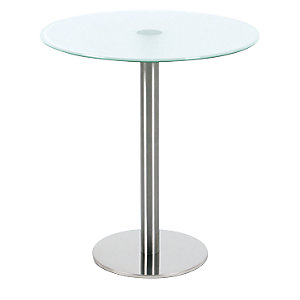 Beistelltisch, rund, HxØ 550 x 495 mm, Glasplatte satiniert.