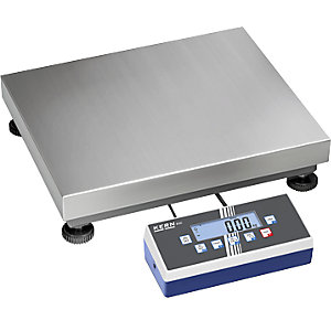 Industriewaage, mit Flip-/Flop-Auswertegerät, Wägebereich bis 150 kg, Ablesbarkeit 20 / 50 g, Wägeplatte 500 x 400 mm.