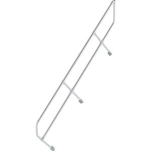 Zweites Geländer, für Industrietreppe mit Neigungswinkel 45°, 10 Stufen.