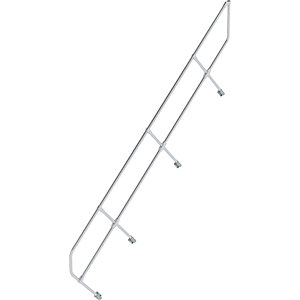 Zweites Geländer, für Industrietreppe mit Neigungswinkel 45°, 12 Stufen.