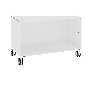 Einzelbox, auf Rollen, Breite 770 mm, reinweiß.