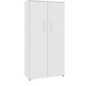Flügeltürenschrank, 2 Türen, 8 Fächer, Breite 770 mm, reinweiß.