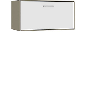 Einzelbox, hängend, 1 Schublade, Breite 770 mm, beigegrau / reinweiß.