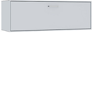 Einzelbox, hängend, 1 Schublade, Breite 1155 mm, weißaluminium.