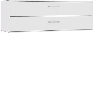 Einzelbox, hängend, 2 Schubladen, Breite 1155 mm, reinweiß.