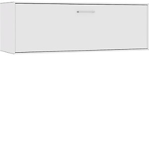 Einzelbox, hängend, 1 Barfachklappe, Breite 1155 mm, reinweiß.