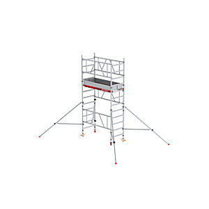 Schnellbau-Fahrgerüst MiTOWER Plus, Holz-Plattform, Arbeitshöhe 4 m.