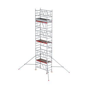 Schnellbau-Fahrgerüst MiTOWER Plus, Holz-Plattform, Arbeitshöhe 7 m.
