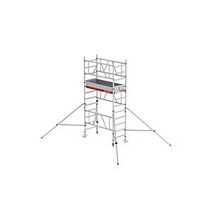 Schnellbau-Fahrgerüst MiTOWER Plus, Fiber-Deck®-Plattform, Arbeitshöhe 4 m.