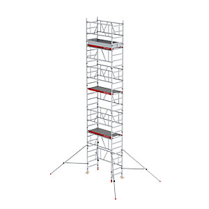 Schnellbau-Fahrgerüst MiTOWER Plus, Fiber-Deck®-Plattform, Arbeitshöhe 8 m.