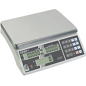Zählwaage, Einsteigermodell, Wägebereich bis 15 kg, Ablesbarkeit 1 g, Wägeplatte 300 x 225 mm.