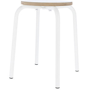 Hocker PARIS, Sitzhöhe 460 mm, weiß.