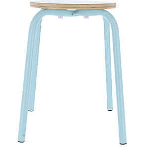 Hocker PARIS, Sitzhöhe 460 mm, türkis.