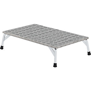Alu-Arbeitspodest, Plattform-LxB 1000 x 600 mm, Höhe 250 mm.