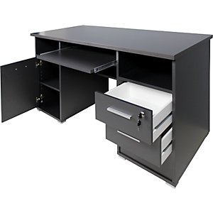 Computerschreibtisch 0484, HxBxT 750 x 1450 x 700 mm, anthrazit.
