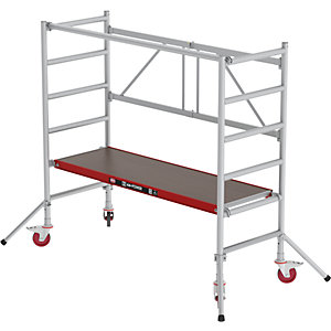 Zimmergerüst RS 44-POWER, Holzplattform, Länge 1,85 m, Arbeitshöhe 2,75 m.