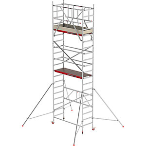 Zimmergerüst RS 44-POWER, Holzplattform, Länge 1,85 m, Arbeitshöhe 6,80 m.