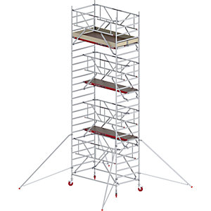 Fahrgerüst RS TOWER 42 breit mit Safe-Quick®, Holzplattform, Länge 1,85 m, Arbeitshöhe 8,20 m.