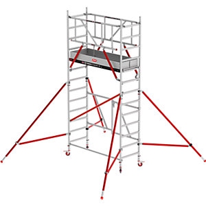 Zimmergerüst RS TOWER 54, mit Fiber-Deck®-Plattform, Arbeitshöhe 4,70 m.
