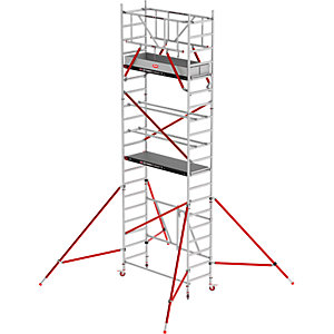 Zimmergerüst RS TOWER 54, mit Fiber-Deck®-Plattform, Arbeitshöhe 6,80 m.