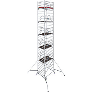 Fahrgerüst STABILO Serie 50, Plattformlänge 2 m, Arbeitshöhe 12,40 m.