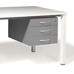 Unterschrank für Desk Duo, BxT 428 x 600 mm, lichtgrau.