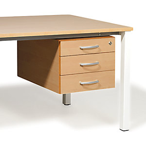 Unterschrank für Desk Duo, BxT 428 x 600 mm, Buche.