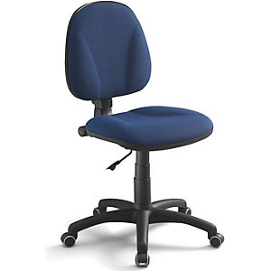 Bürostuhl Nya Zero, Permanentkontaktmechanik, blau, mittelhohe Rückenlehne.