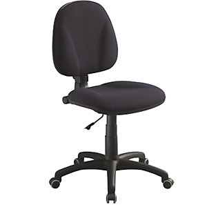 Bürostuhl Nya Zero, Permanentkontaktmechanik, schwarz, mittelhohe Rückenlehne.
