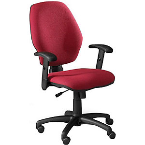Bürostuhl Sirius, Synchronmechanik, rot, hohe Rückenlehne.