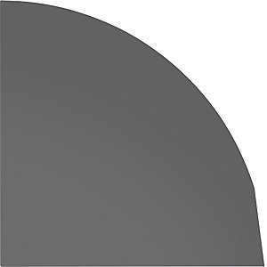 Verkettungsplatte, 90° Viertelkreis, BxT 800 x 800 mm, graphit.